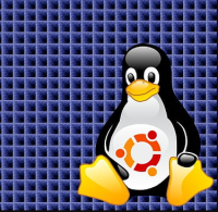 Linux Tux with Ubuntu logo